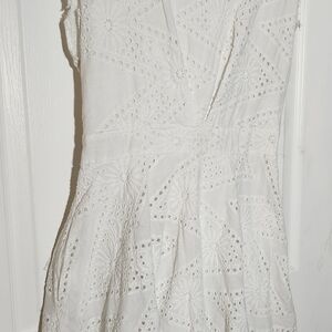 Ellison Cream Sleeveless V-Neck Sundress